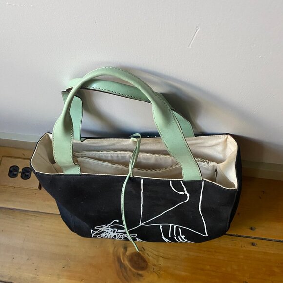 Vintage Kate Spade Canvas Tote with Leather Straps - Picture 2 of 9